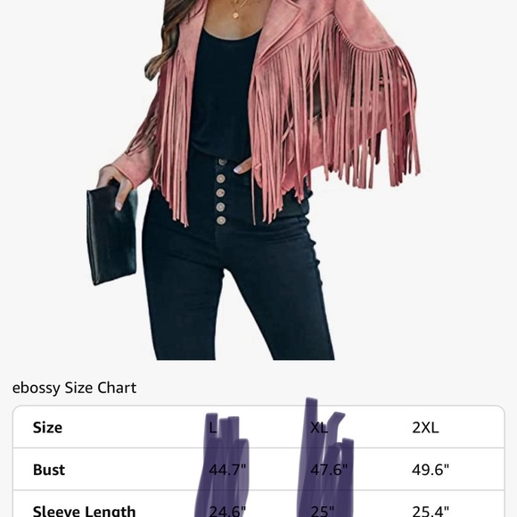 Faux suede fringe jacket - Picture 5 of 6